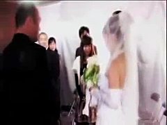 Attractive girls sucking the rods at a wedding